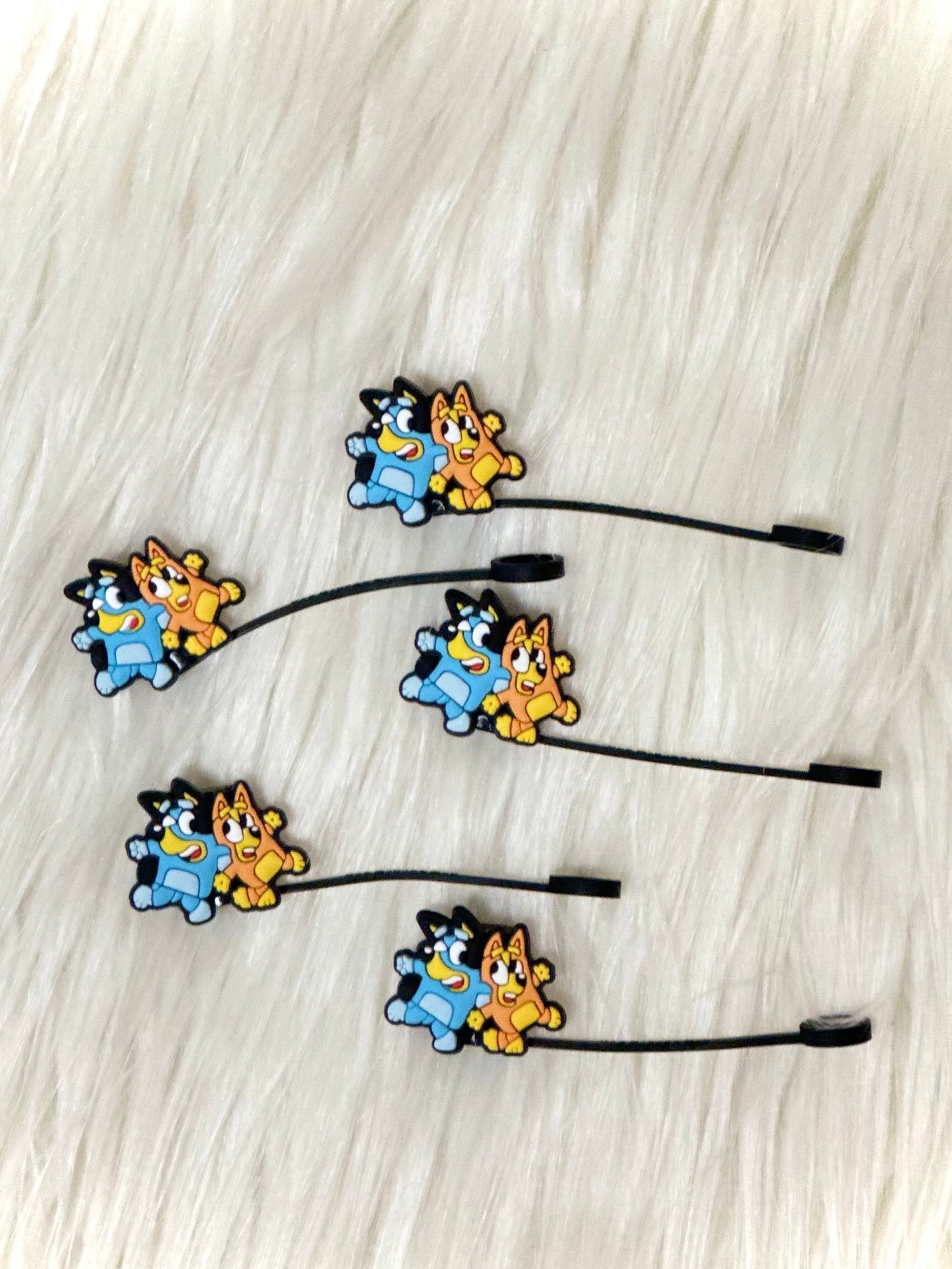 Bluey Bingo Straw Toppers