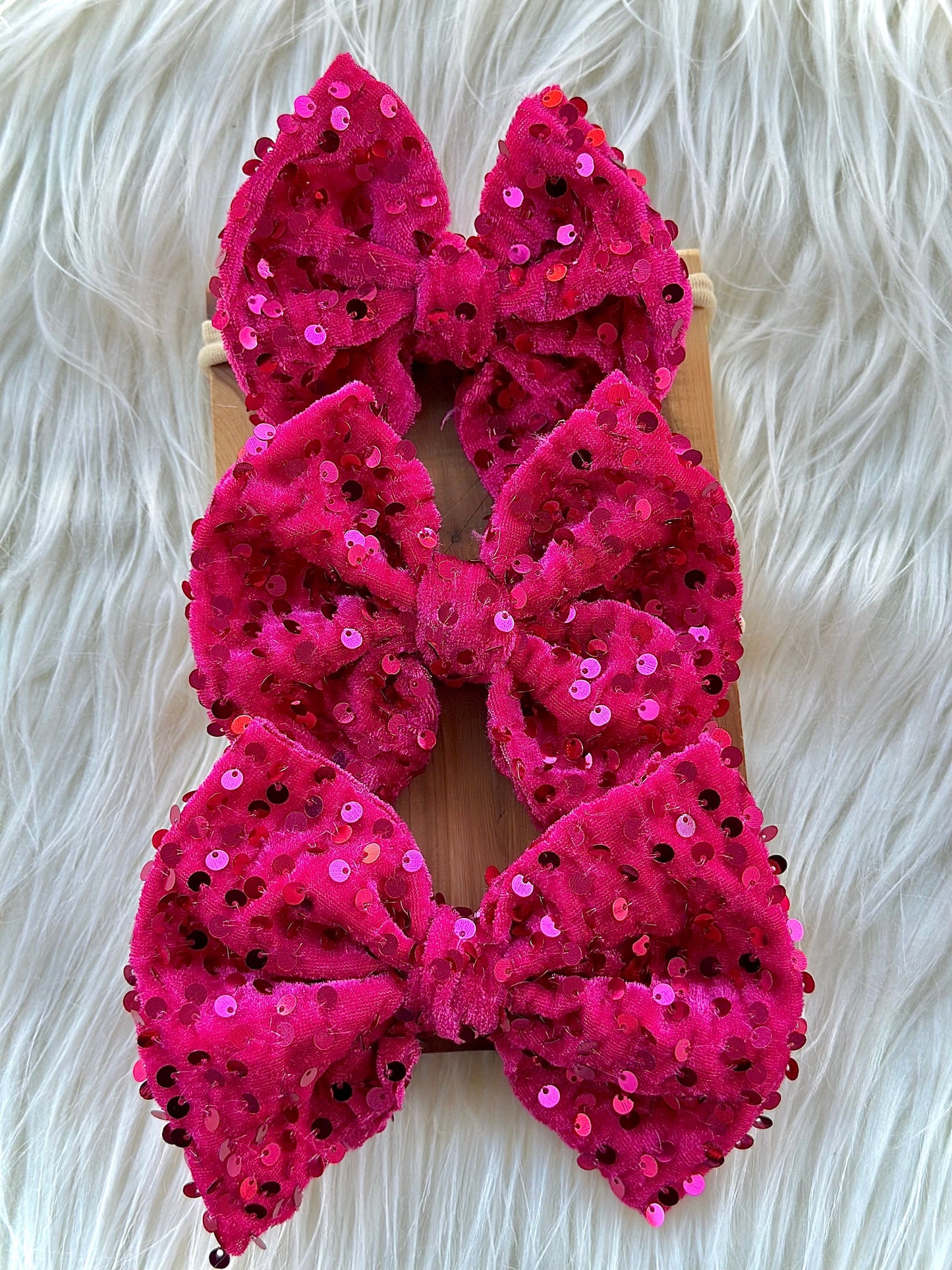 Hot Pink Velvet Sequin